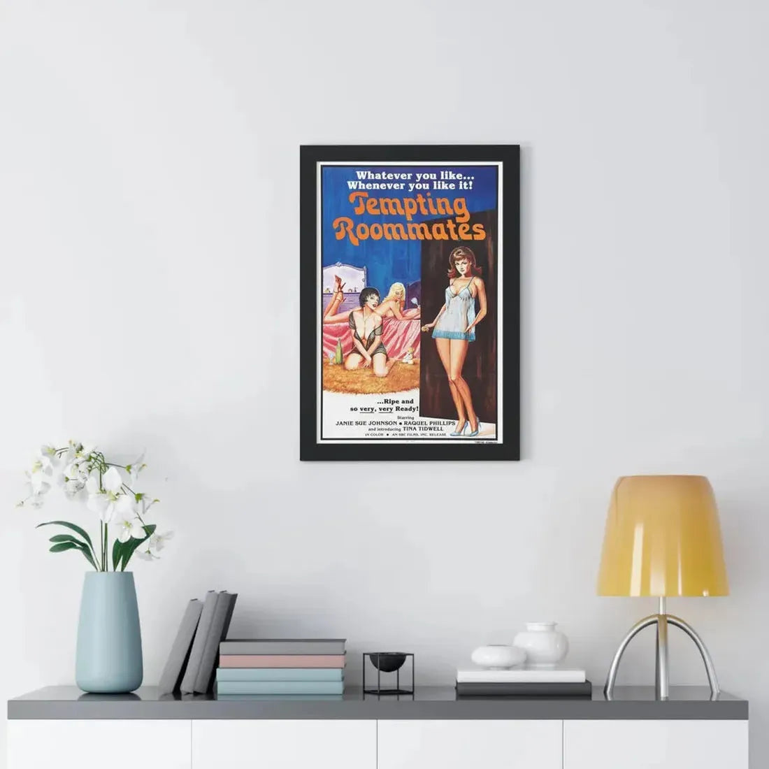 TEMPTING ROOMMATES 1974 - Framed Movie Poster - The Sticker Space
