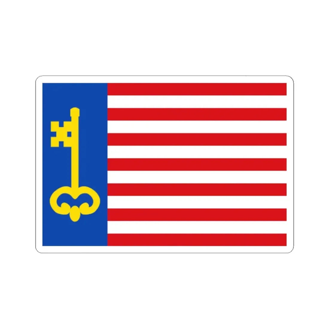 Temse vlag 1971 (Belgium) STICKER Vinyl Kiss-Cut Decal 4 Inch White - The Sticker Space