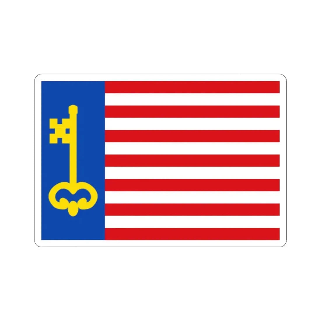 Temse vlag 1971 (Belgium) STICKER Vinyl Kiss-Cut Decal 6 Inch White - The Sticker Space