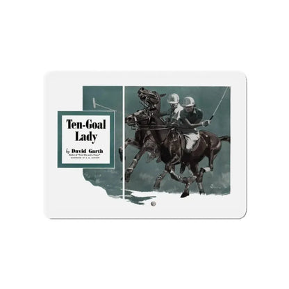 Ten-Goal Lady (1), Cosmopolitan, August 1937 (Magazine Illustration) Refrigerator Magnet 3 Inch Die-Cut - The Sticker Space