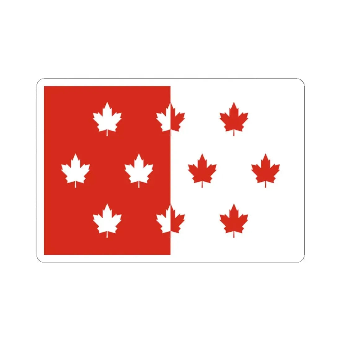 Ten Leaves Flag Proposal (Canada) STICKER Vinyl Kiss-Cut Decal 2 Inch White - The Sticker Space