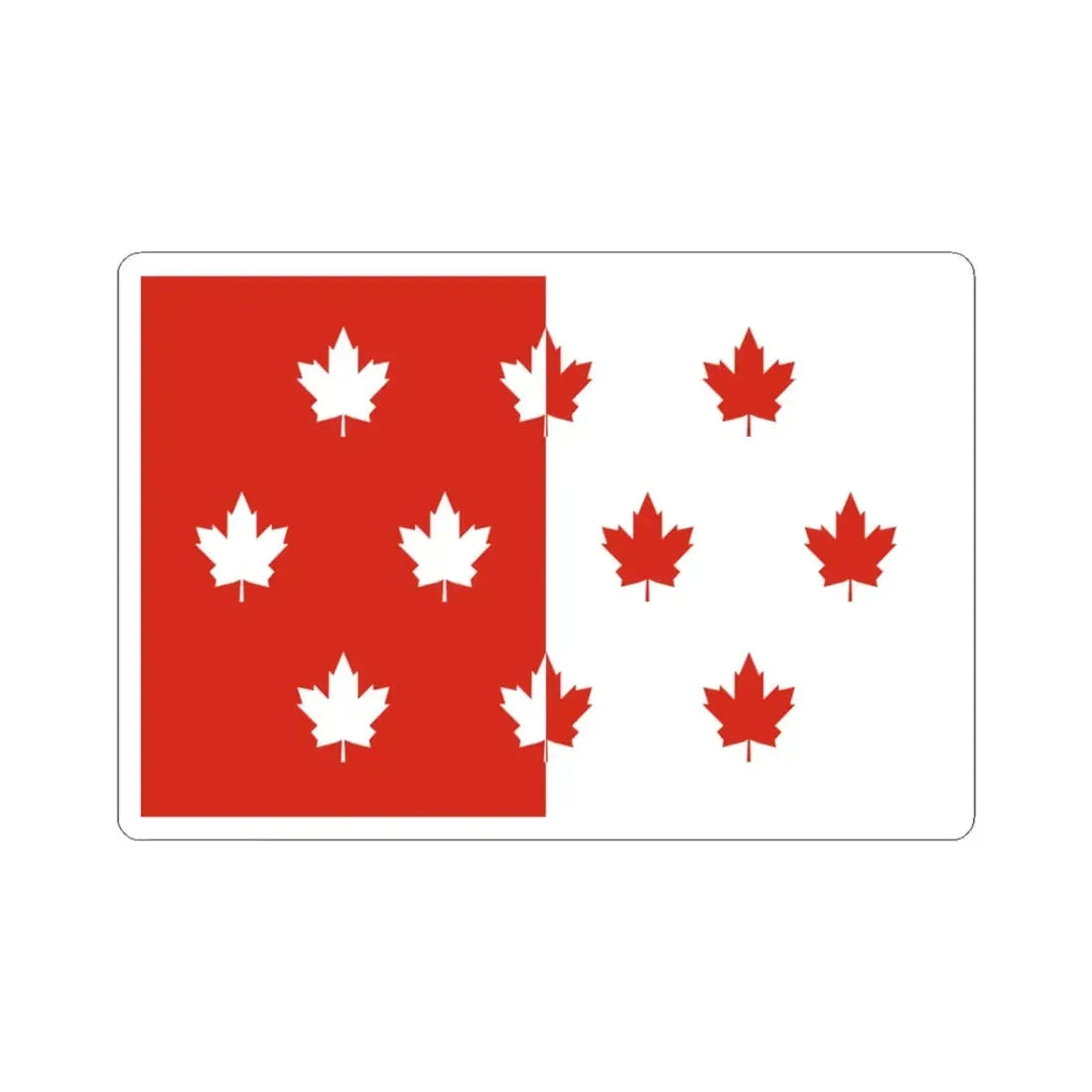 Ten Leaves Flag Proposal (Canada) STICKER Vinyl Kiss-Cut Decal 3 Inch White - The Sticker Space