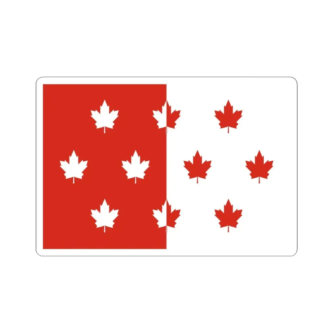 Ten Leaves Flag Proposal (Canada) STICKER Vinyl Kiss-Cut Decal 4 Inch White - The Sticker Space