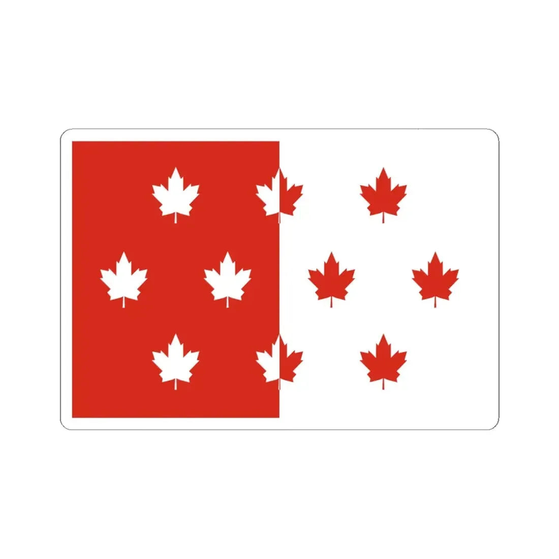 Ten Leaves Flag Proposal (Canada) STICKER Vinyl Kiss-Cut Decal 6 Inch White - The Sticker Space