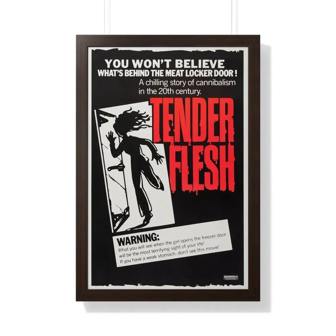 TENDER FLESH (WELCOME TO ARROW BEACH) 1974 - Framed Movie Poster 20" x 30" Walnut - The Sticker Space