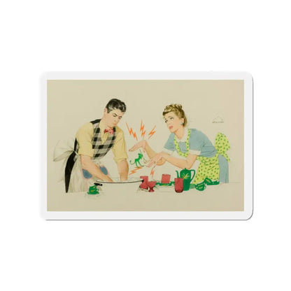Tender Hands (Magazine Illustration) Refrigerator Magnet 2 Inch Die-Cut - The Sticker Space