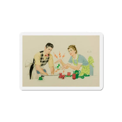 Tender Hands (Magazine Illustration) Refrigerator Magnet 4 Inch Die-Cut - The Sticker Space
