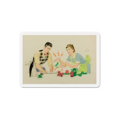 Tender Hands (Magazine Illustration) Refrigerator Magnet 5 Inch Die-Cut - The Sticker Space