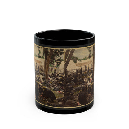 Tending Wounded Union Soldiers At Savage's Station, Virginia, During The Peninsular Campaign (U.S. Civil War) Black Coffee Mug-11oz-The Sticker Space