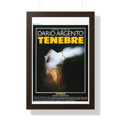 TENEBRE (BELGIAN) 1982 - Framed Movie Poster 16″ x 24″ Walnut - The Sticker Space