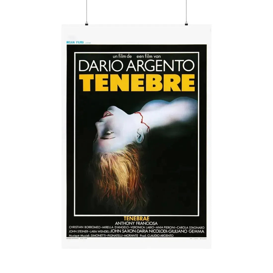 TENEBRE (BELGIAN) 1982 - Paper Movie Poster 36" x 54" Matte - The Sticker Space