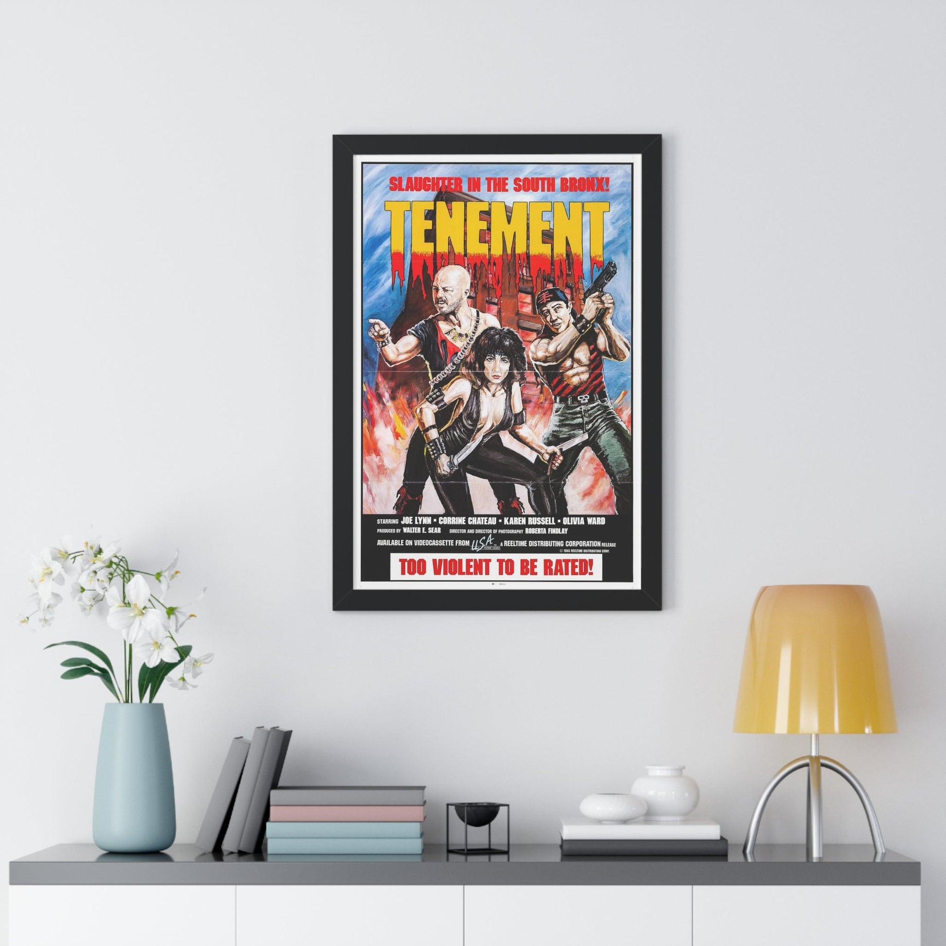 TENEMENT (GAME OF SURVIVAL) 1985 - Framed Movie Poster-The Sticker Space