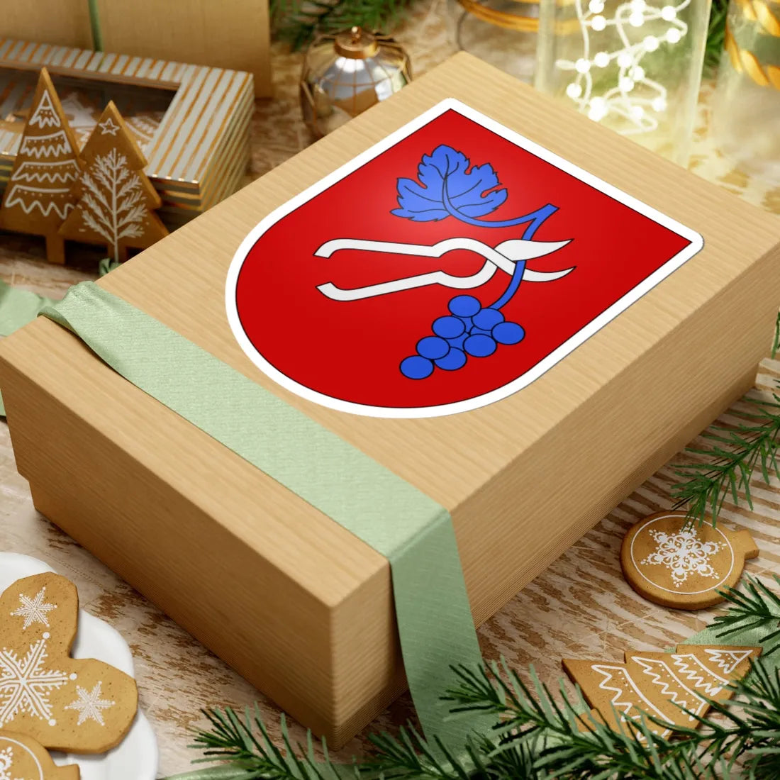 Tenero-Contra-coat of arms (Switzerland) (Coat of Arms) STICKER Vinyl Kiss-Cut Decal - The Sticker Space