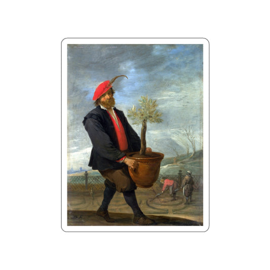 TENIERS, David the Younger - Spring (Artwork) STICKER Vinyl Die-Cut Decal-White-The Sticker Space