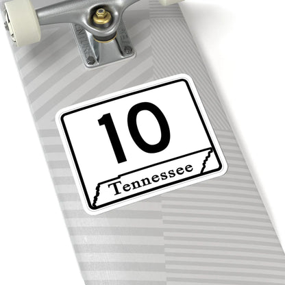 Tennessee 10 (Tennessee) (Road Sign) STICKER Vinyl Kiss-Cut Decal - The Sticker Space