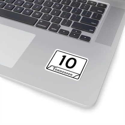 Tennessee 10 (Tennessee) (Road Sign) STICKER Vinyl Kiss-Cut Decal - The Sticker Space