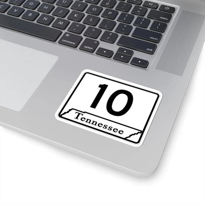 Tennessee 10 (Tennessee) (Road Sign) STICKER Vinyl Kiss-Cut Decal - The Sticker Space