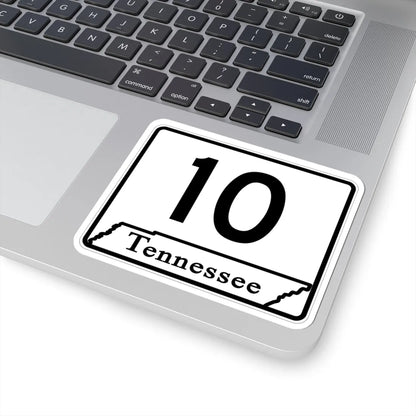 Tennessee 10 (Tennessee) (Road Sign) STICKER Vinyl Kiss-Cut Decal - The Sticker Space