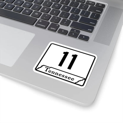 Tennessee 11 (Tennessee) (Road Sign) STICKER Vinyl Kiss-Cut Decal - The Sticker Space