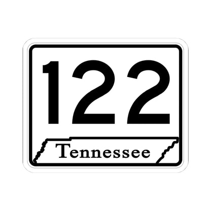 Tennessee 122 (Tennessee) (Road Sign) STICKER Vinyl Kiss-Cut Decal 4 Inch White - The Sticker Space