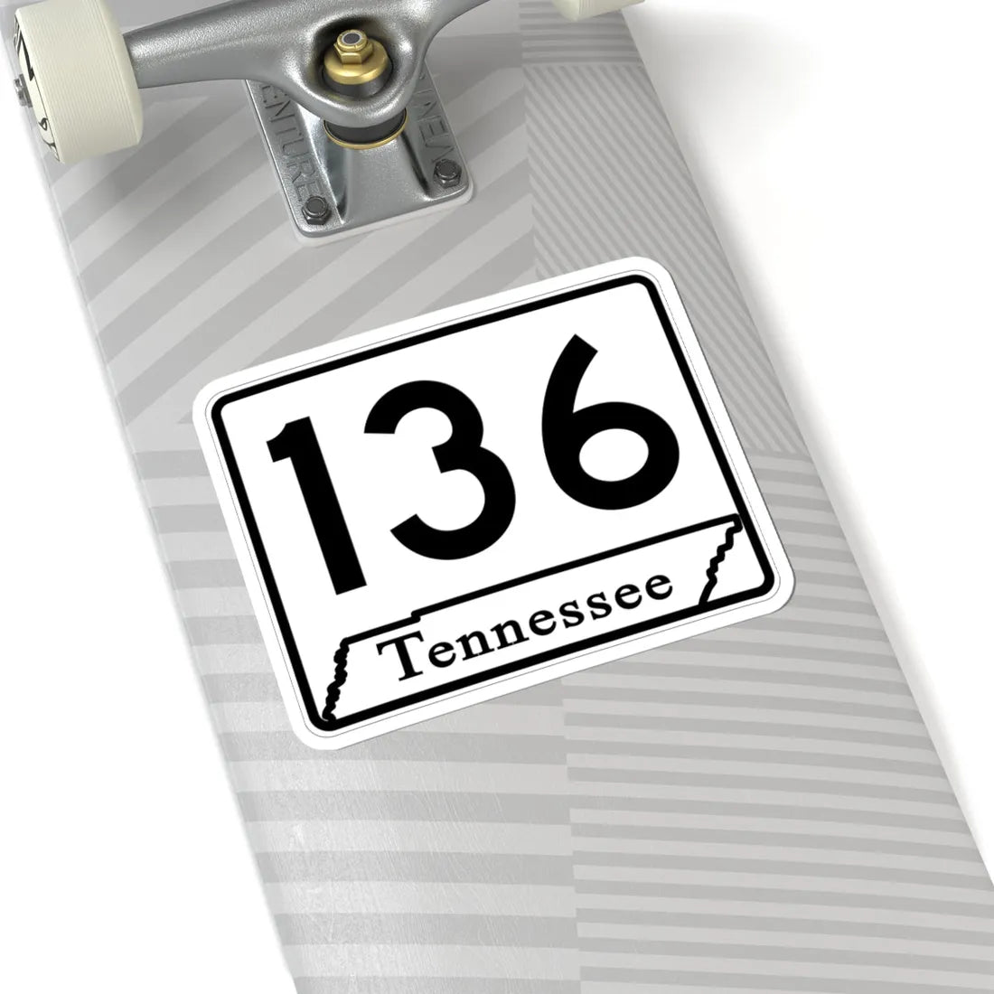 Tennessee 136 (Tennessee) (Road Sign) STICKER Vinyl Kiss-Cut Decal - The Sticker Space