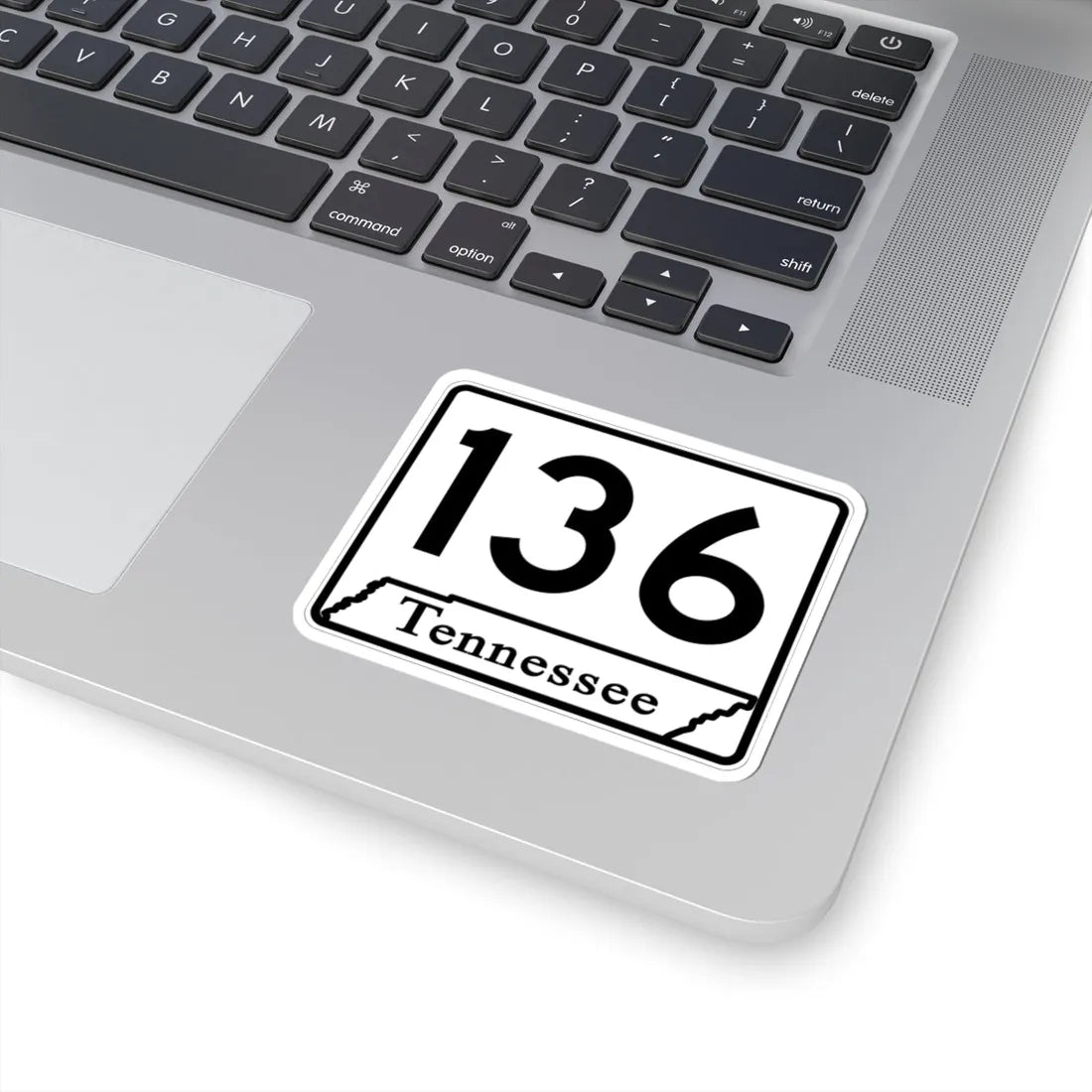 Tennessee 136 (Tennessee) (Road Sign) STICKER Vinyl Kiss-Cut Decal - The Sticker Space