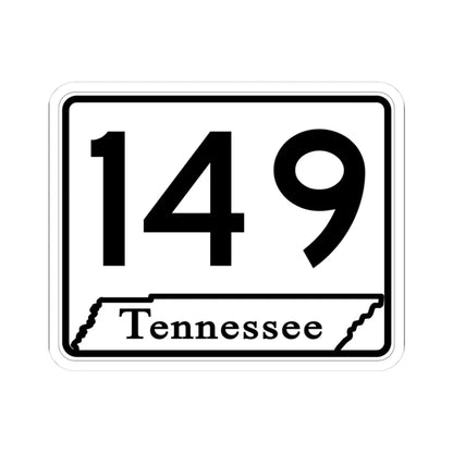 Tennessee 149 (Tennessee) (Road Sign) STICKER Vinyl Kiss-Cut Decal 3 Inch White - The Sticker Space