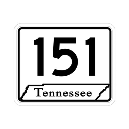 Tennessee 151 (Tennessee) (Road Sign) STICKER Vinyl Kiss-Cut Decal 6 Inch White - The Sticker Space