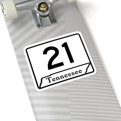 Tennessee 21 (Tennessee) (Road Sign) STICKER Vinyl Kiss-Cut Decal - The Sticker Space