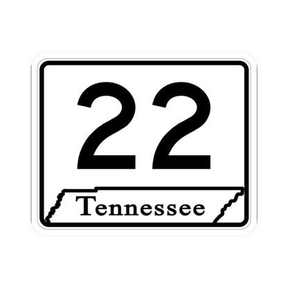 Tennessee 22 (Tennessee) (Road Sign) STICKER Vinyl Kiss-Cut Decal 2 Inch White - The Sticker Space