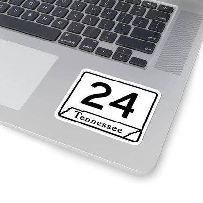 Tennessee 24 (Tennessee) (Road Sign) STICKER Vinyl Kiss-Cut Decal - The Sticker Space