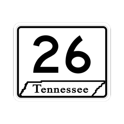 Tennessee 26 (Tennessee) (Road Sign) STICKER Vinyl Kiss-Cut Decal 3 Inch White - The Sticker Space