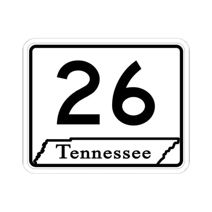 Tennessee 26 (Tennessee) (Road Sign) STICKER Vinyl Kiss-Cut Decal 6 Inch White - The Sticker Space