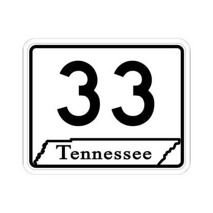 Tennessee 33 (Tennessee) (Road Sign) STICKER Vinyl Kiss-Cut Decal 6 Inch White - The Sticker Space
