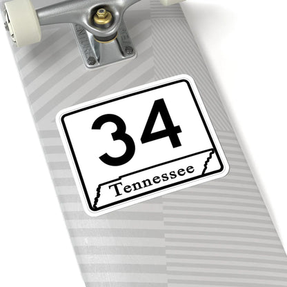 Tennessee 34 (Tennessee) (Road Sign) STICKER Vinyl Kiss-Cut Decal - The Sticker Space