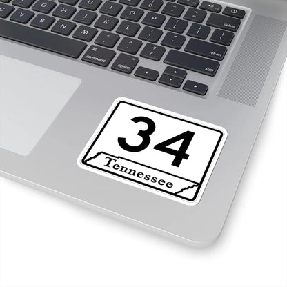 Tennessee 34 (Tennessee) (Road Sign) STICKER Vinyl Kiss-Cut Decal - The Sticker Space