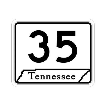 Tennessee 35 (Tennessee) (Road Sign) STICKER Vinyl Kiss-Cut Decal 4 Inch White - The Sticker Space