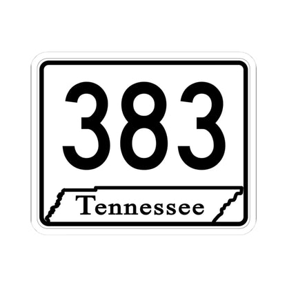 Tennessee 383 (Tennessee) (Road Sign) STICKER Vinyl Kiss-Cut Decal 3 Inch White - The Sticker Space