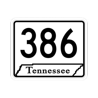 Tennessee 386 (Tennessee) (Road Sign) STICKER Vinyl Kiss-Cut Decal 3 Inch White - The Sticker Space