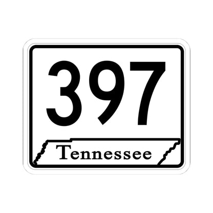 Tennessee 397 (Tennessee) (Road Sign) STICKER Vinyl Kiss-Cut Decal 4 Inch White - The Sticker Space