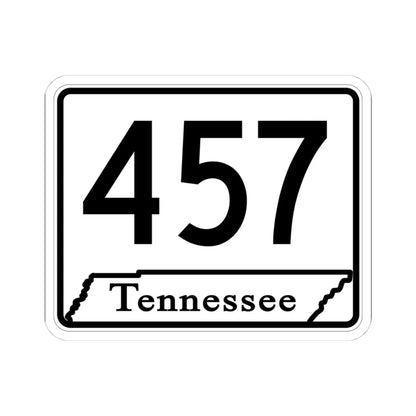 Tennessee 457 (Tennessee) (Road Sign) STICKER Vinyl Kiss-Cut Decal 4 Inch White - The Sticker Space
