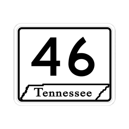 Tennessee 46 (Tennessee) (Road Sign) STICKER Vinyl Kiss-Cut Decal 6 Inch White - The Sticker Space