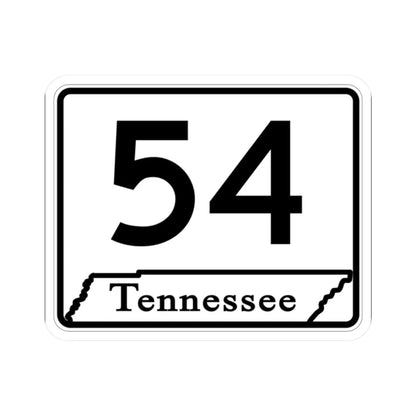 Tennessee 54 (Tennessee) (Road Sign) STICKER Vinyl Kiss-Cut Decal 2 Inch White - The Sticker Space