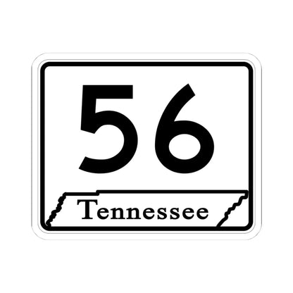 Tennessee 56 (Tennessee) (Road Sign) STICKER Vinyl Kiss-Cut Decal 4 Inch White - The Sticker Space