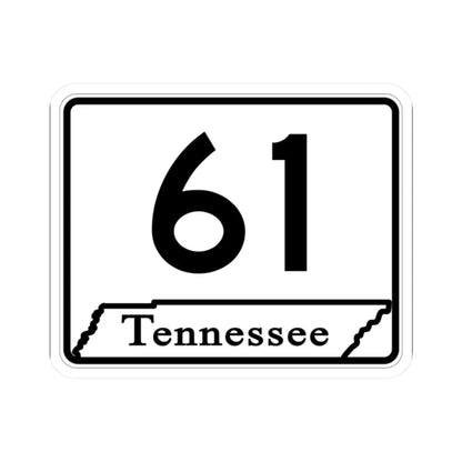 Tennessee 61 (Tennessee) (Road Sign) STICKER Vinyl Kiss-Cut Decal 2 Inch White - The Sticker Space