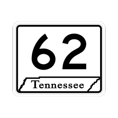 Tennessee 62 (Tennessee) (Road Sign) STICKER Vinyl Kiss-Cut Decal 4 Inch White - The Sticker Space