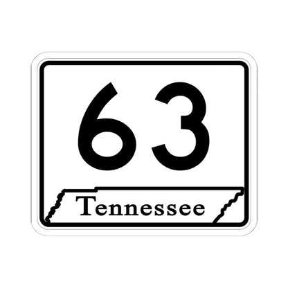 Tennessee 63 (Tennessee) (Road Sign) STICKER Vinyl Kiss-Cut Decal 6 Inch White - The Sticker Space