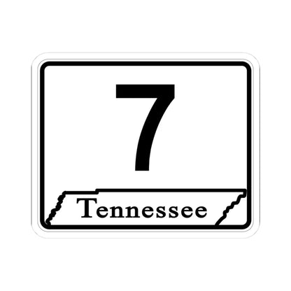Tennessee 7 (Tennessee) (Road Sign) STICKER Vinyl Kiss-Cut Decal 3 Inch White - The Sticker Space