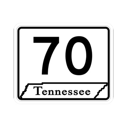 Tennessee 70 (Tennessee) (Road Sign) STICKER Vinyl Kiss-Cut Decal 2 Inch White - The Sticker Space