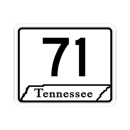 Tennessee 71 (Tennessee) (Road Sign) STICKER Vinyl Kiss-Cut Decal 4 Inch White - The Sticker Space